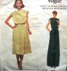 2114 BELLVILLE SLVLSS LOOSE FLARE DRESS LENGTHS PATTERN 18 1/2
